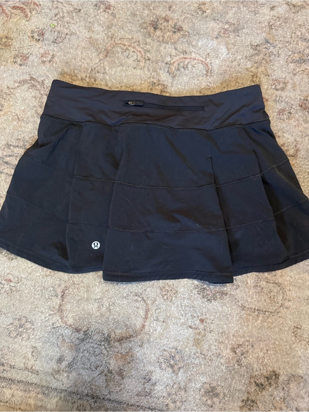 Black Lululemon Skort with Crimson 'A' Accent - Picture 2 of 4